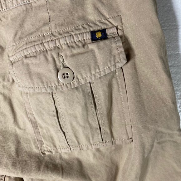 Lucky Brand Women's Size 10 / 30 Khaki Embroidered Floral Khaki Pants Cropped - Picture 8 of 11